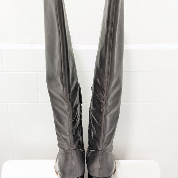 Zara leather knee high boots - Picture 7 of 16